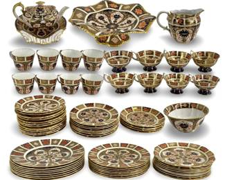 61pc Royal Crown Derby Bone China Tea Set