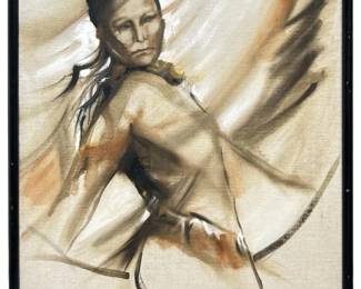 Signed Carol Simmons Oil on Canvas