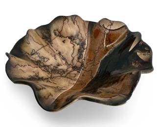 Signed Handcrafted Horsehair Pottery Bowl