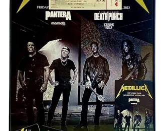 Metallica “M72" Poster & Hetfield Covid Ticket