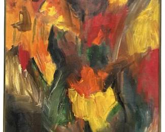 Signed Jarko Abstract Oil on Canvas