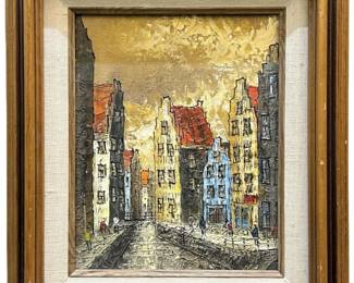 Antique Jean-Hubert Gautier Original Oil on Canvas