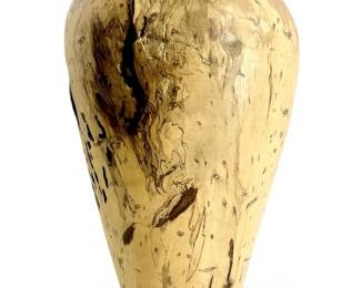 Tall Artistic Natural Wood Turned Vase