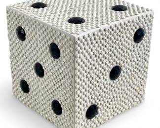 Large Rhinestone Decorated Dice Sculpture