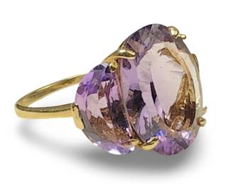 14Kt Yellow Gold Amethyst Ring