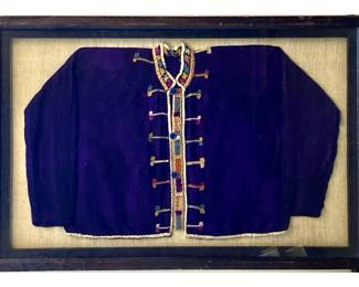 Framed Antique Traditional Thai Tunic
