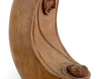 Vintage Signed Jose Pinal Mother and Child Carving