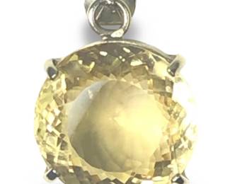 Spectacular Silver Lemon Drop Topaz Pendant