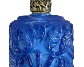 Carved Lapis Chinese Snuff Bottle