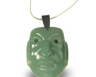 Hand Carved Jade Colombian Pendant Necklace