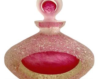 Pink Studio Art Glass Perfume Bottle