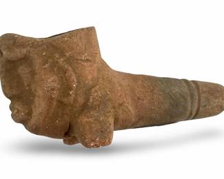Pre Columbian Terracotta Effigy Pipe