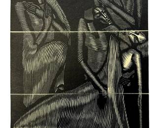 Signed Charles Turzak Woodcut