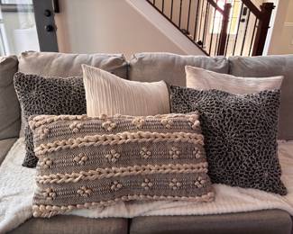 Accent Pillows - Large Pillows are 18"x18" - $20.00; Small Accent Pillow is 24" x 12"- $10.00