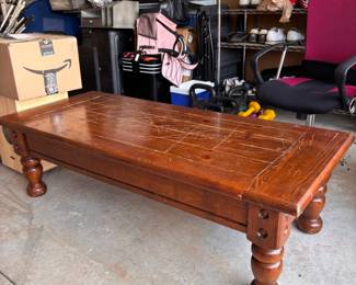 Solid Wood Coffee Table - $30.00 - 42.5"w x 19"h x 23"d