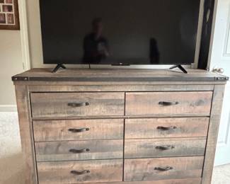 Ashley Furniture Dresser (TV not for sale) $300 - 54"w x 36.5"h x 16"d - Matching nightstands next two pictures. TV not for sale. Total 3 piece set