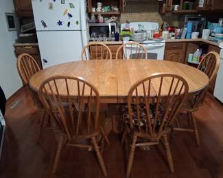 Oak Dining Table 6 Chairs