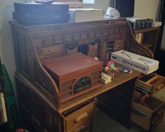 Oak Roll Top Desk