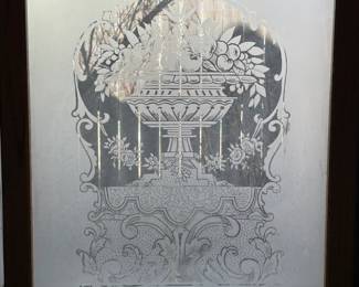 Etched Glass Window 
