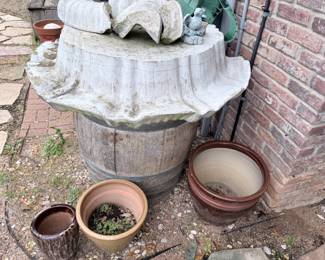 Barrel & Bird Bath