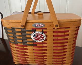 Longaberger 25th Anniversary Collectors Club Edition Flag Basket