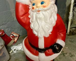 Vintage Blow Mold Christmas Santa