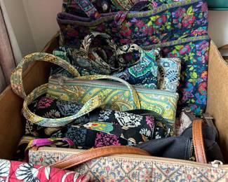 assorted Vera Bradley quilted bags