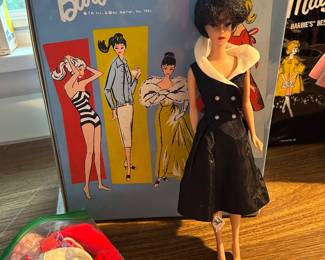 Vintage Dressed "After Five" Bubble Cut Barbie with Case and additional clothing