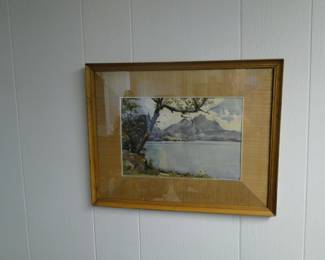 Mid Century Modern framed art. This is one of two