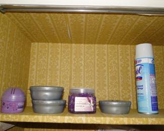 Candles and making stinking things go away.  Because if you cannot turn on the fan, light a match