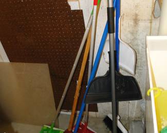 Brooms and mops.  Yes, we just used two descriptive words
