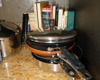 Yes, the effort to move the frying pans to take a picture of the cookbooks would seriously be too much effort