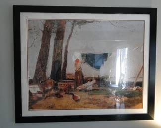 "Lady hanging the wash". Perfect for your laundry room. A tutorial if you will.