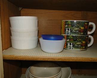 Ramekins and soup mugs