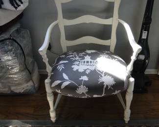 Nice wooden chair with some amazing upholstery