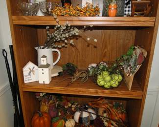 Faux flora and holiday decorative items