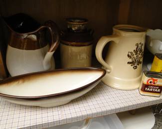 Vintage serving and drinking items