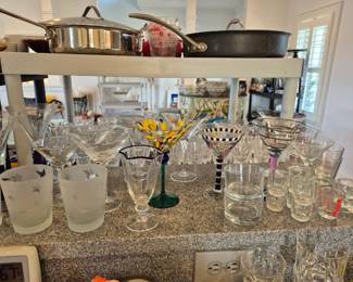 Martini and old fashion glasses