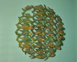 Metal school of fish $60