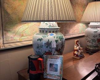 Sorry for so many lamp pictures but I was trying to find something to use to give you an idea of the size.  These lamps are HUGE!!  I had to get rid of the water bottle because it just looked like someone left their water bottle there.  