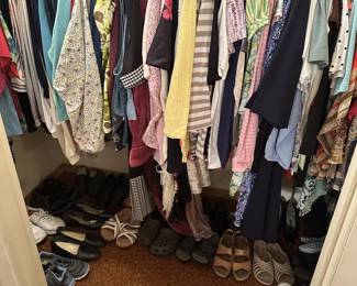 Ladies clothing and shoes ( much more not photographed)