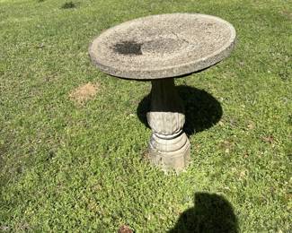 concrete bird bath