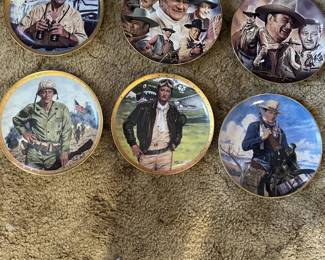six John Wayne Collectors plates