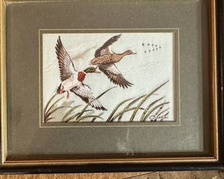 Silk woven ducks