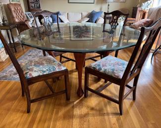 Glasstop table and chairs