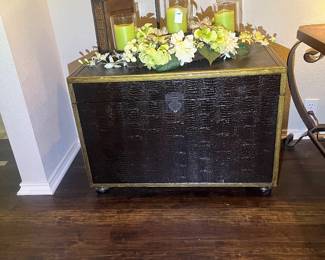 Faux Alligator Storage Trunk