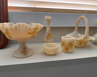 Painted Fenton glass