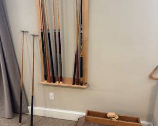 Pool table, light and supplies