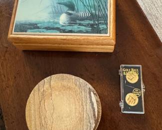 Gold plated, golf ball markers