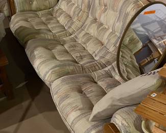 Retro sofa, has matching love seat, arm chair/ottoman 